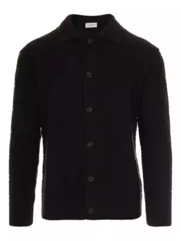 Кардиган с воротником-поло Paolo Pecora, коричневый