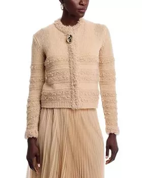 Кардиган с воротником-стойкой Fabiana Filippi, коричневый/бежевый