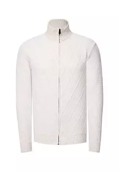 Кардиган с воротником стойкой и молнией во всю длину RUSTY NEAL, цвет Ecru