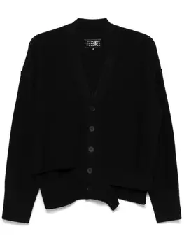 Кардиган с вырезами MM6 Maison Margiela, черный
