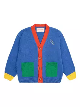 Кардиган с вышитым логотипом Bobo Choses, синий