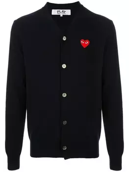 Кардиган с вышитым логотипом Comme Des Garons Play, синий