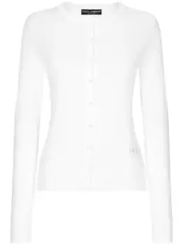 Кардиган с вышитым логотипом DG DOLCE & GABBANA, белый