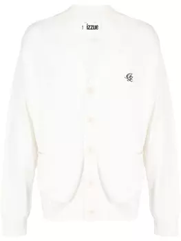 Кардиган с вышитым логотипом izzue, белый