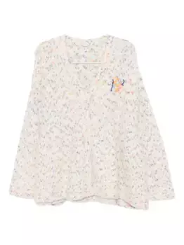 Кардиган с вышитым логотипом LOEWE, белый