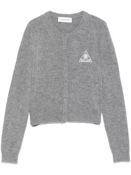 Кардиган с вышитым логотипом Marine Serre, серый