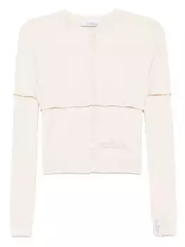 Кардиган с вышитым логотипом Rokh, нейтральный