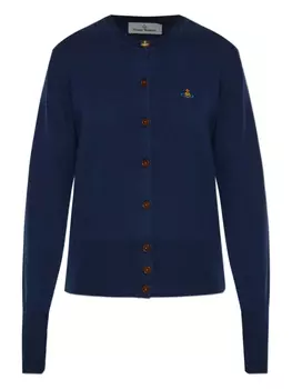 Кардиган с вышитыми шарами Vivienne Westwood, синий