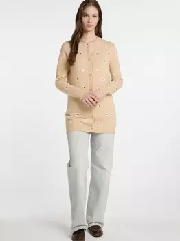 Кардиган с вышивкой Dreimaster, бежевый