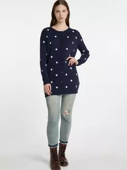 Кардиган с вышивкой Dreimaster, синий