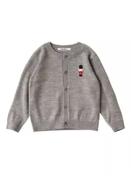 Кардиган с вышивкой Familiar, серый