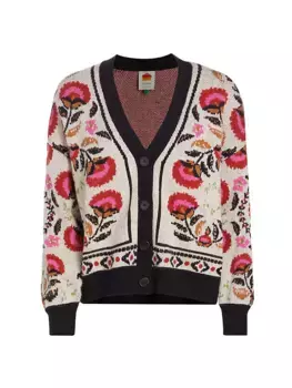 Кардиган с вышивкой Palms Paradise Sand Farm Rio, цвет sand