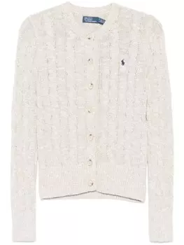 Кардиган с вышивкой Polo Pony Polo Ralph Lauren, серый