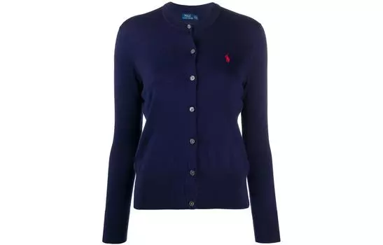 Кардиган с вышивкой Polo Pony Polo Ralph Lauren, Marine Blue