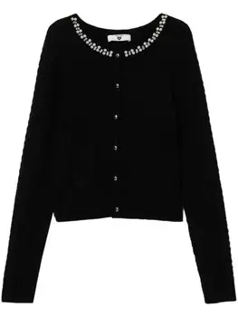 Кардиган с вышивкой TWINSET, черный