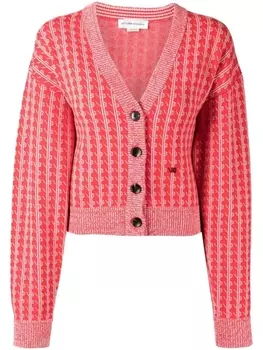 Кардиган с вышивкой Victoria Beckham, красный
