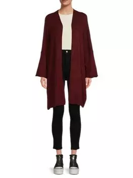 Кардиган с высоким низким открытым передом Renee C., цвет Burgundy