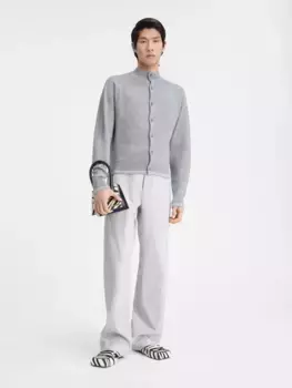 Кардиган с высоким воротником Питатто Jacquemus, серый