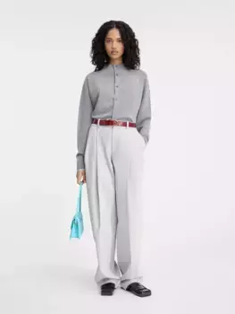 Кардиган с высоким воротником Питатто Jacquemus, серый