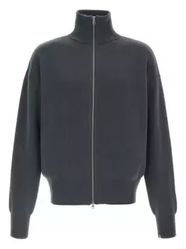 Кардиган с высоким воротом и застежкой-молнией спереди extreme cashmere, синий