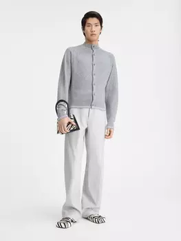Кардиган с высоким воротом JACQUEMUS The Pitatto cardigan, серый