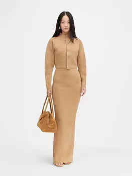 Кардиган с высоким воротом JACQUEMUS The Scala cardigan, кэмел