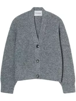 Кардиган с закрытым V-образным вырезом Closed, серый