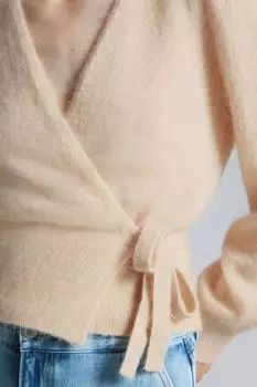 Кардиган с запахом H&M, бежевый
