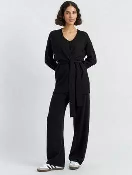 Кардиган с запахом из шерсти и кашемира Chinti & Parker, черный