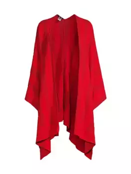 Кардиган с запахом в текстурную полоску Misook, красный