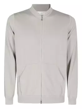 Кардиган с застежкой-молнией и воротником-стойкой Filippo De Laurentiis, серый