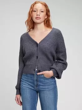 Кардиган с застежкой на пуговицы Gap, серый