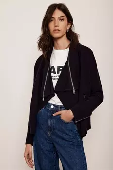 Кардиган с застежкой водопадом Mint Velvet, синий