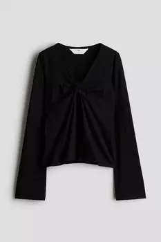 Кардиган с завязками H&M, черный