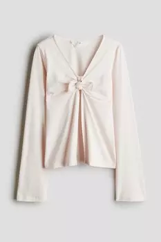 Кардиган с завязками H&M, розовый