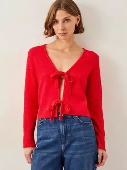 Кардиган с завязками спереди от тины Monsoon, красный