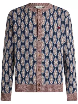Кардиган с жаккардовым узором ETRO, синий