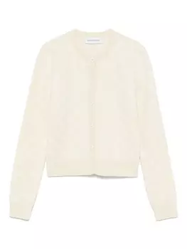 Кардиган с жаккардовым узором «Луна» Marine Serre, нейтральный