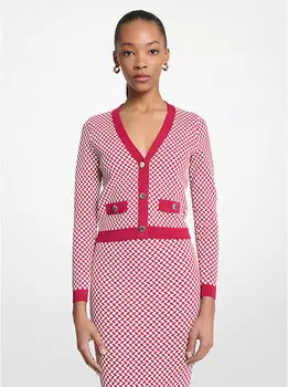 Кардиган с жаккардовым узором Michael Kors, красный