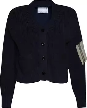 Кардиган Sacai Classic Cardigan 'Navy', синий