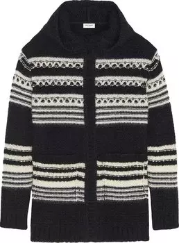 Кардиган Saint Laurent Baja Cardigan 'Black/Natural', черный