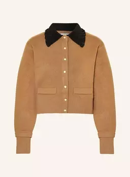 Кардиган SANDRO, кэмел/черный