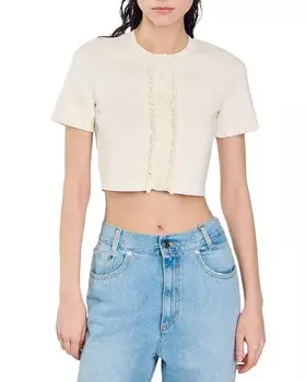 Кардиган Sandro Lollia, слоновая кость/кремовый