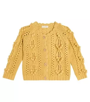 Кардиган Sankara вязки косами Louise Misha, желтый