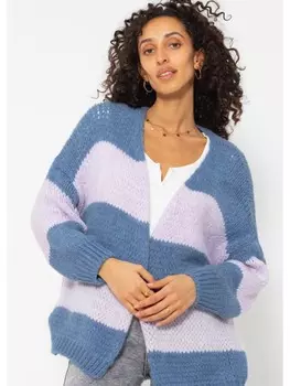 Кардиган SASSYCLASSY, цвет jeansblau, flieder