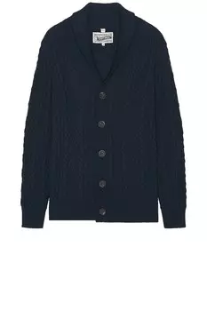 Кардиган Schott Cableknit, темно-синий