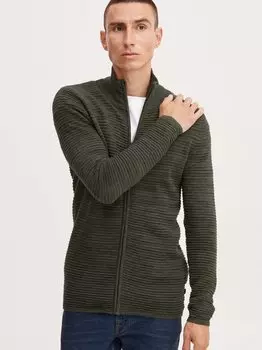 Кардиган сдструан Solid, зеленый