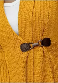 Кардиган Sheego, горчично-желтый