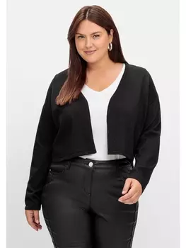 Кардиган sheego Kurzstrickjacke, черный