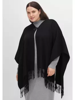 Кардиган sheego Poncho, черный